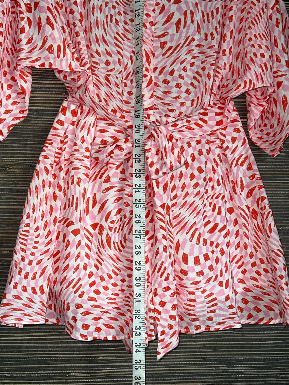🆕 Fore Collection Geo Print Tie-Waist Romper Small Vacation Resort - Picture 11 of 16